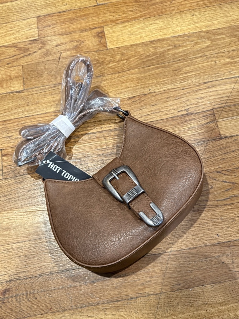 Festival Ready Leather Buckle Saddle Bag